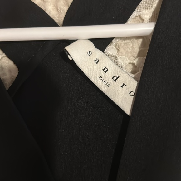 Sandro crochet top and silk midi dress Sz 2 - Picture 10 of 10